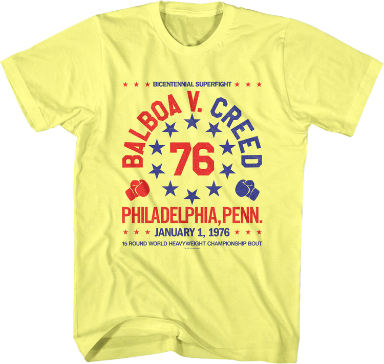 Bicentennial Superfight Balboa V. Creed Rocky T-Shirt