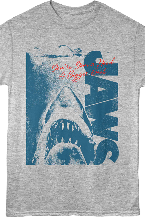 Bigger Boat Shark Attack Illustration Jaws T-Shirt