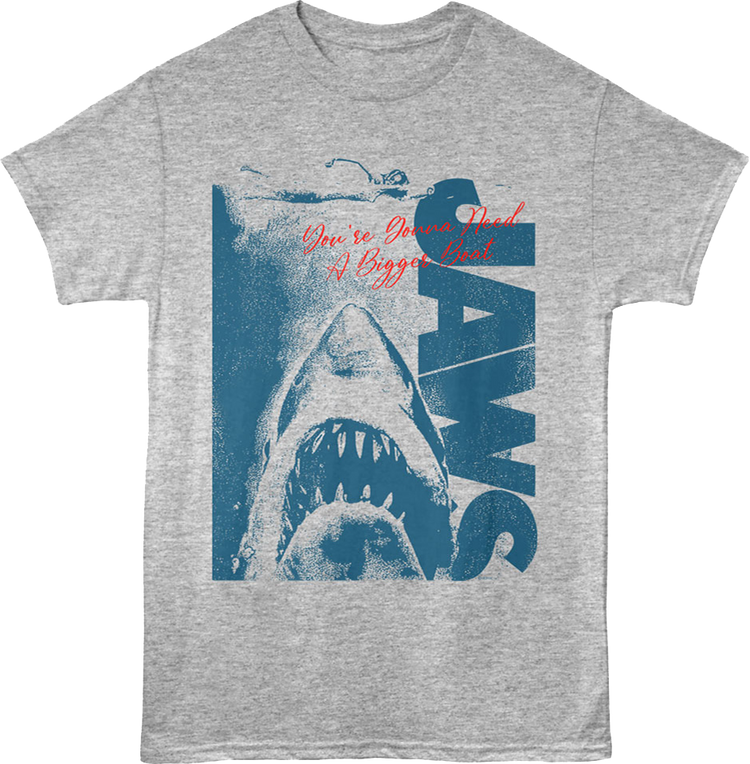 Bigger Boat Shark Attack Illustration Jaws T-Shirt