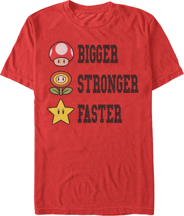 Bigger Stronger Faster Super Mario Bros. T-Shirt