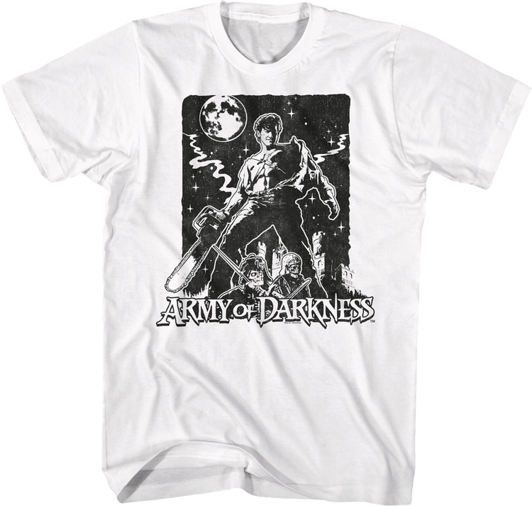 Black And White Poster Army of Darkness T-Shirt