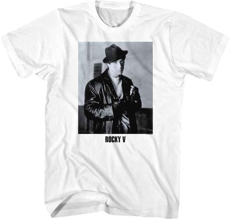 Black And White Rocky Balboa Photo Rocky V T-Shirt
