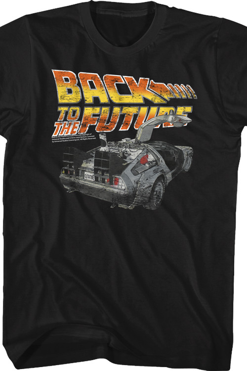 Black Distressed Back to the Future Shirt