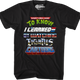 Black Everything I Need To Know Eighties Cartoons Shirt thumbnail