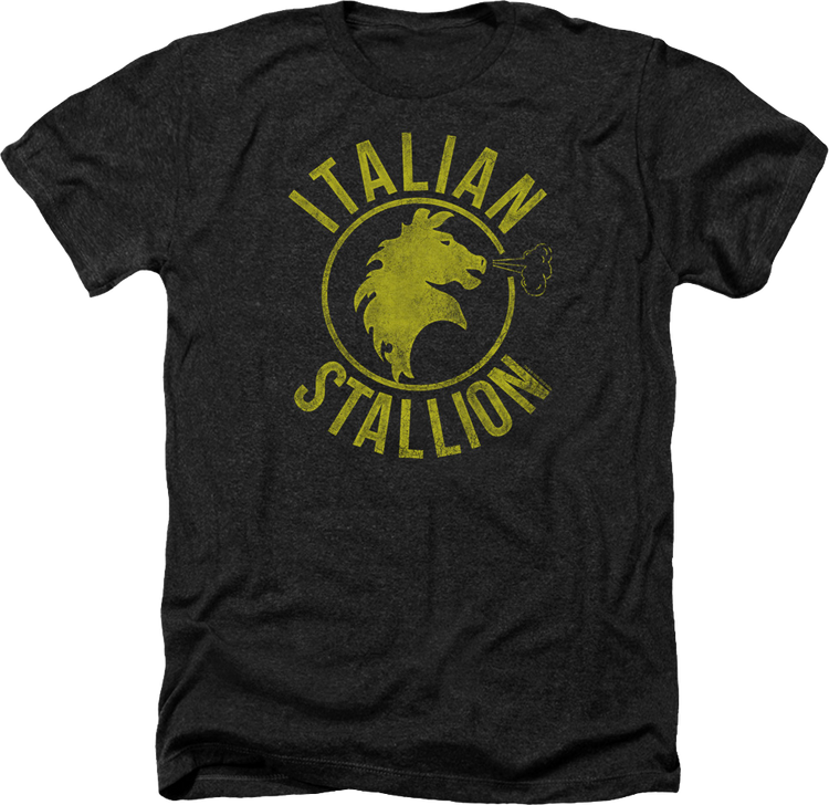 Black Heather Italian Stallion Logo Rocky T-Shirt