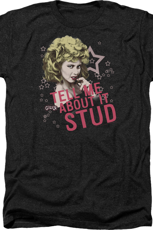 Black Heather Tell Me About It Stud Grease T-Shirt