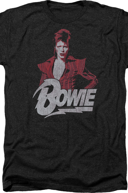 Black Heather Ziggy Stardust David Bowie T-Shirt