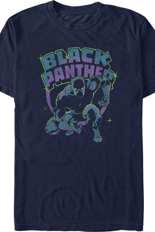 Black Panther Retro Action Pose Marvel Comics T-Shirt