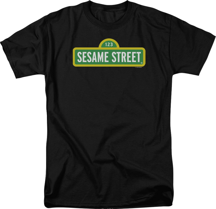 Black Sign Sesame Street T-Shirt