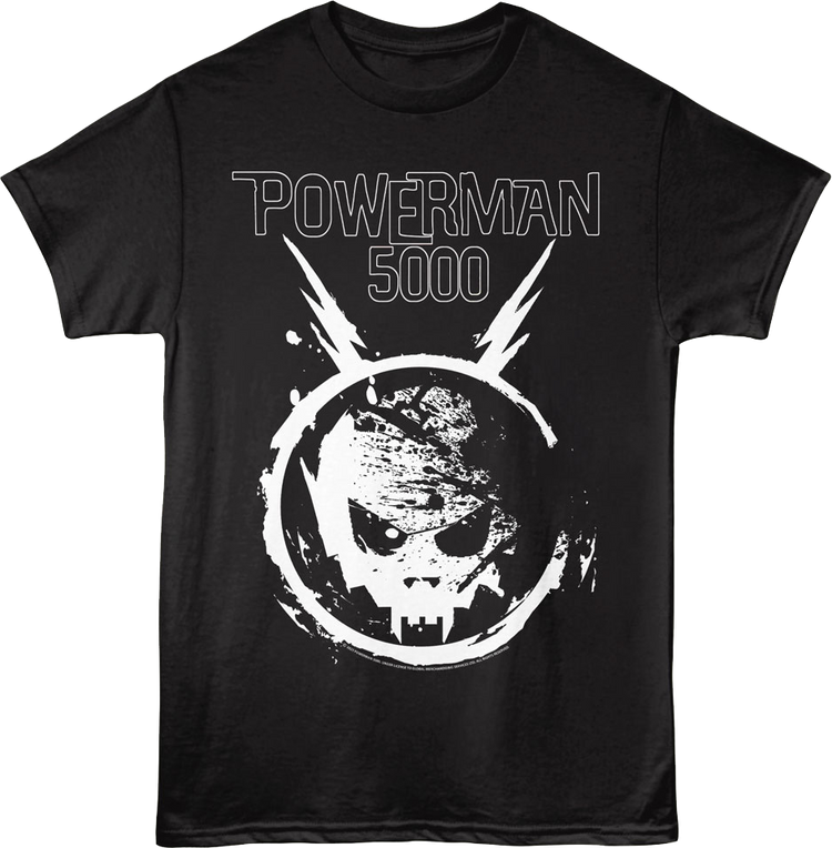Black Space Skull Powerman 5000 T-Shirt
