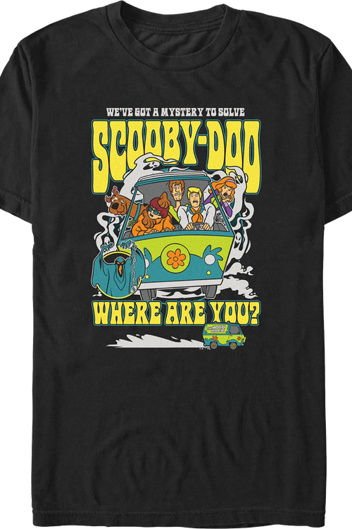 Black We've Got A Mystery To Solve Scooby-Doo T-Shirt