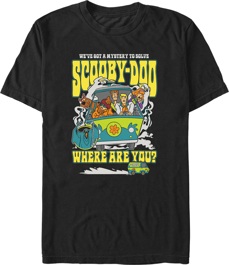 Black We've Got A Mystery To Solve Scooby-Doo T-Shirt