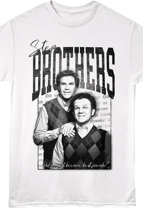 Black & White Best Friends Photo Step Brothers T-Shirt