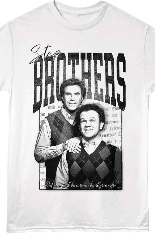 Black & White Best Friends Photo Step Brothers T-Shirt