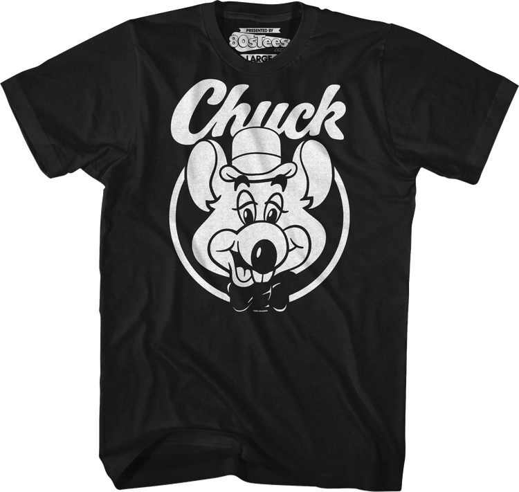 Black & White Circle Chuck E. Cheese T-Shirt