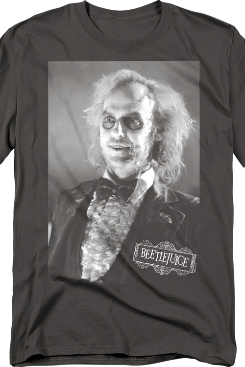 Black & White Groom Photo Beetlejuice T-Shirt