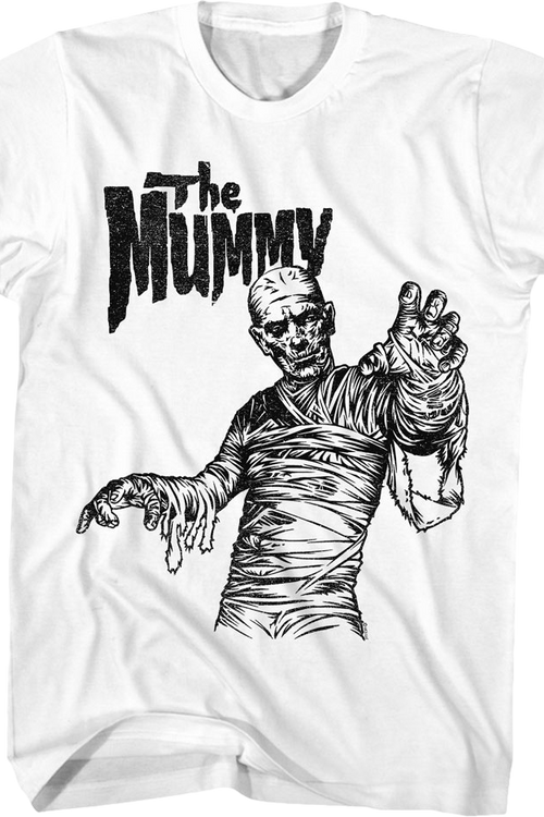 Black & White Monster The Mummy T-Shirt