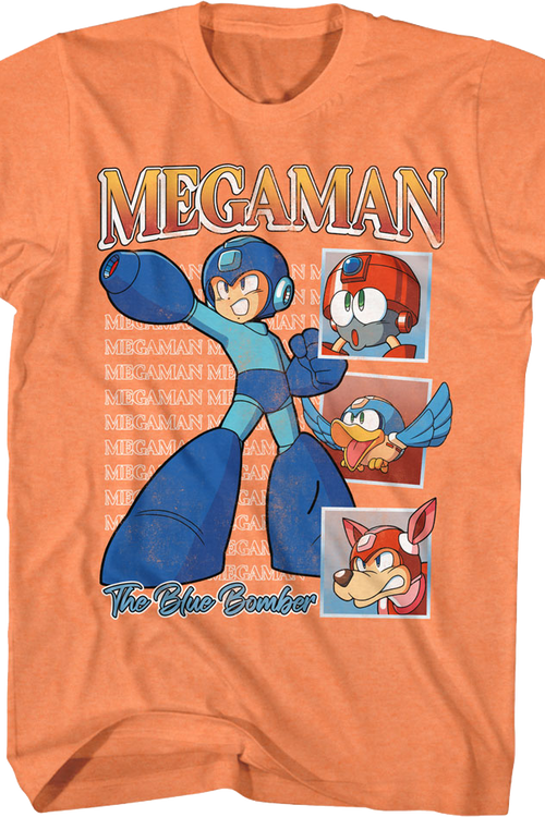 Blue Bomber Squares Mega Man T-Shirt