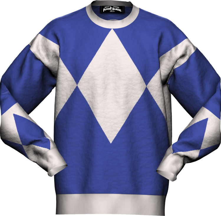 Blue Ranger Mighty Morphin Power Rangers Knitted Sweater