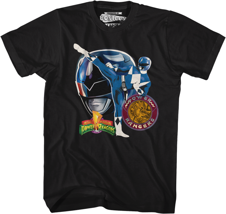 Blue Ranger Profile Mighty Morphin Power Rangers T-Shirt