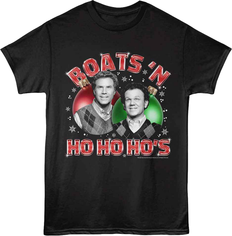 Boats 'N Ho Ho Ho's Christmas Ornaments Step Brothers T-Shirt
