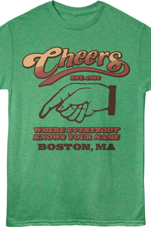 Boston Where Everybody Knows Your Name Cheers T-Shirt