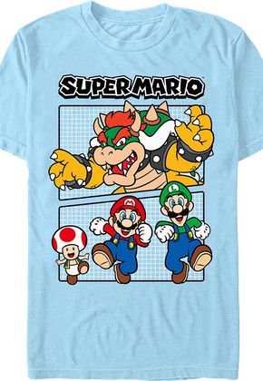 Bowser Chase Super Mario Bros. Nintendo T-Shirt