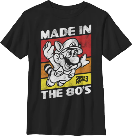 Boys Youth Made In The 80's Super Mario Bros. 3 Shirt