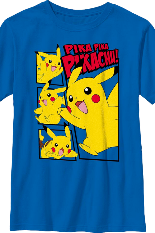Boys Youth Pikachu Collage Pokemon Shirt