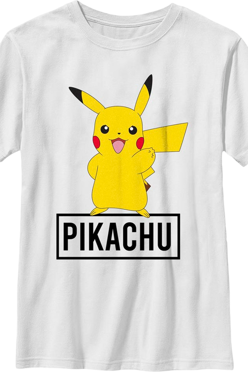 Boys Youth Pikachu Pose Pokemon Shirt