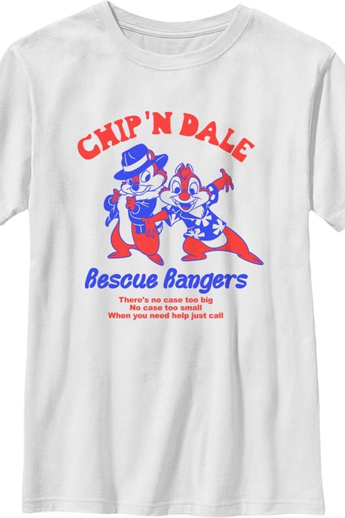 Boys Youth There's No Case Too Big Chip 'n Dale Rescue Rangers Shirt
