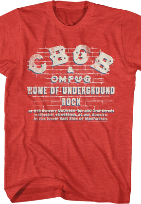 Brick Wall CBGB T-Shirt