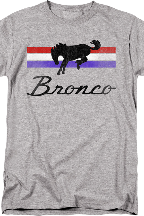 Bronco Red, White & Blue Stripes Ford T-Shirt