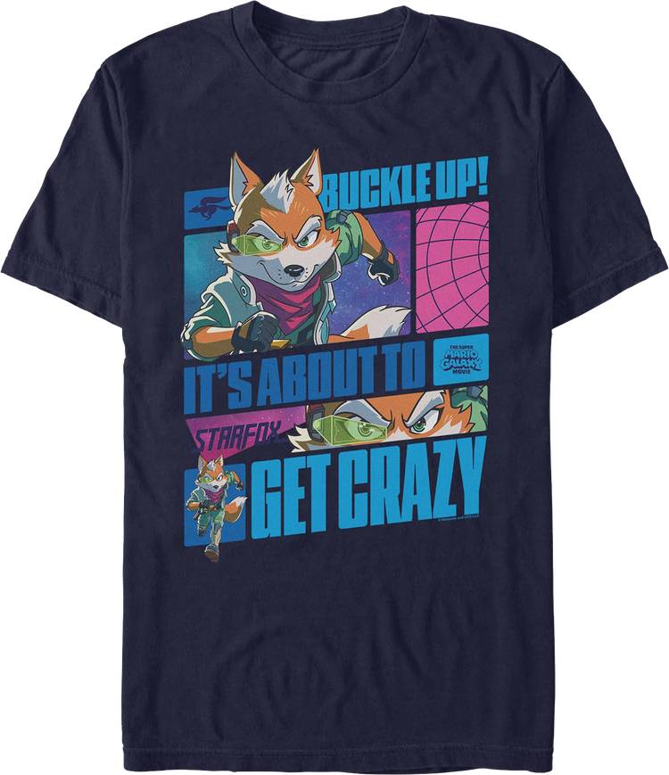 Buckle Up Super Mario Galaxy Movie Star Fox T-Shirt