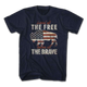 Buffalo Land Of The Free Home Of The Brave T-Shirt thumbnail