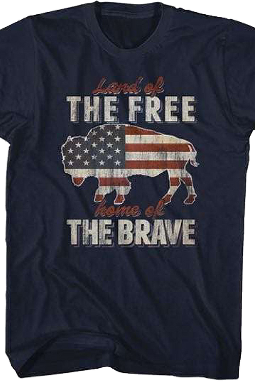 Buffalo Land Of The Free Home Of The Brave T-Shirt