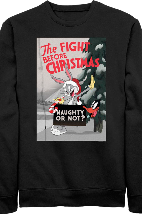 The Fight Before Christmas Looney Tunes Sweatshirt