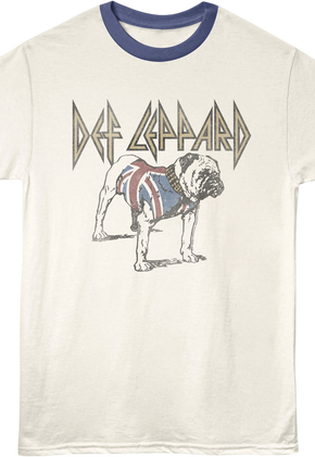 Bulldog Def Leppard Ringer Shirt