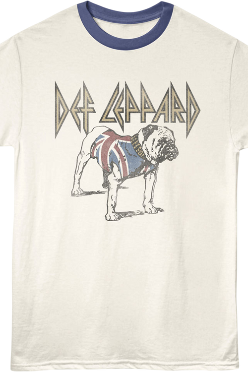 Bulldog Def Leppard Ringer Shirt