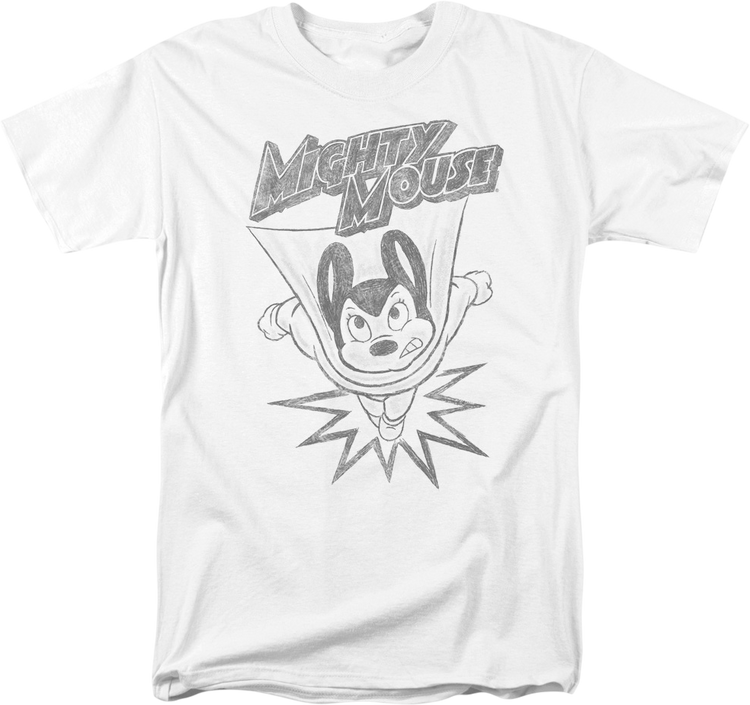 Burst Sketch Mighty Mouse T-Shirt