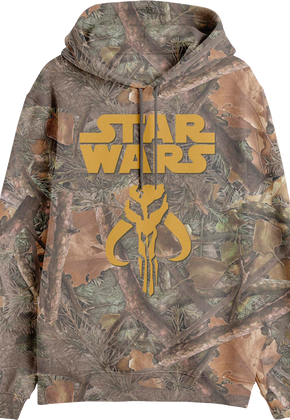 Camouflage Mandalorian Skull Logo Star Wars Hoodie