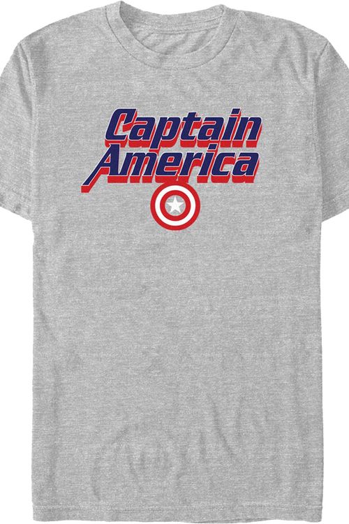 Captain America Block Letters Marvel Comics T-Shirt