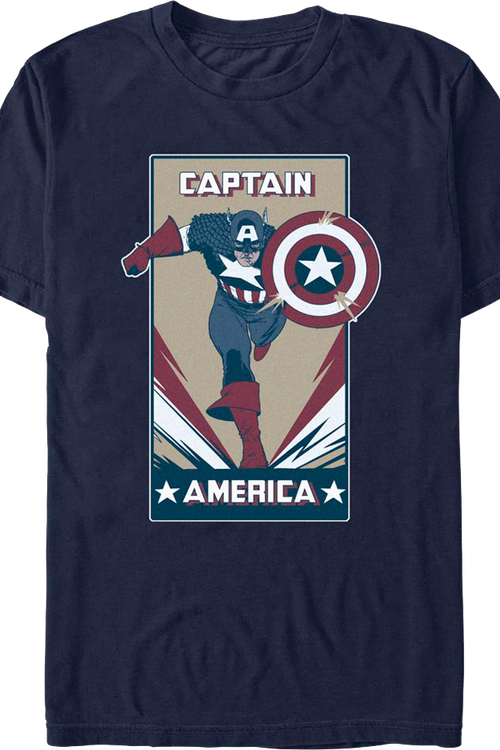 Captain America Graphic Poster Marvel Comics T-Shirt