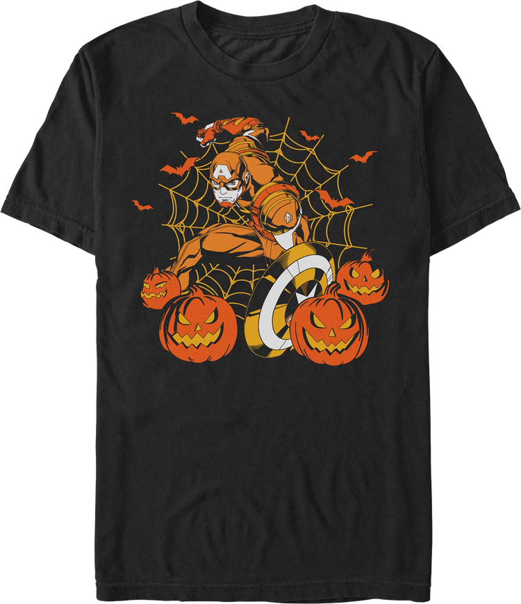 Captain America Jack-o'-Lanterns Marvel Comics T-Shirt