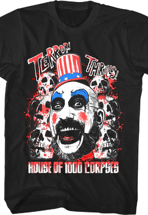 Captain Spaulding Terror Thrills House Of 1000 Corpses T-Shirt