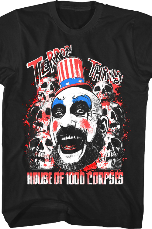 Captain Spaulding Terror Thrills House Of 1000 Corpses T-Shirt
