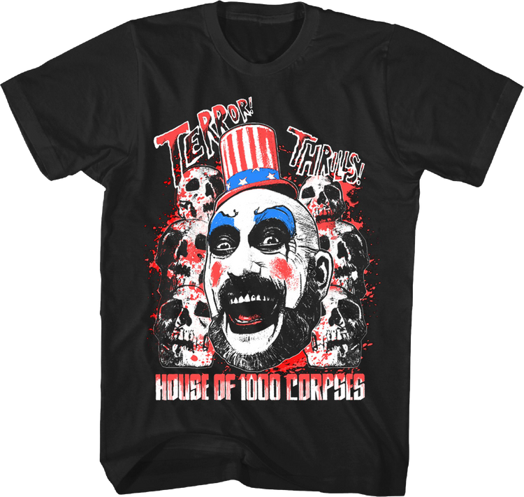 Captain Spaulding Terror Thrills House Of 1000 Corpses T-Shirt
