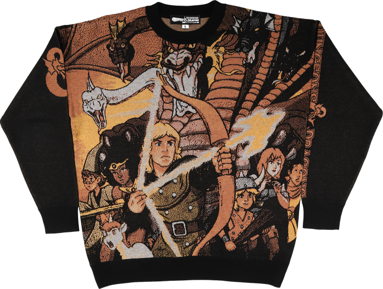 Cartoon Characters Dungeons & Dragons Knitted Sweater