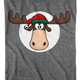 Moose Head With Santa Claus Hat Christmas Vacation T-Shirt thumbnail