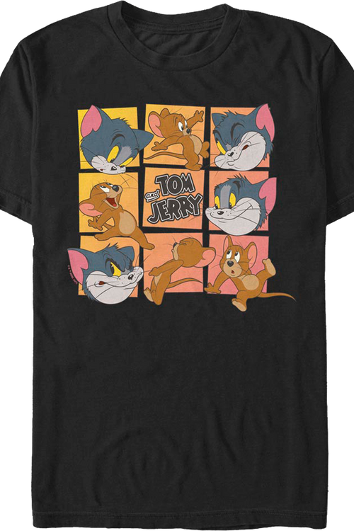 Cat And Mouse Squares Tom And Jerry T-Shirt